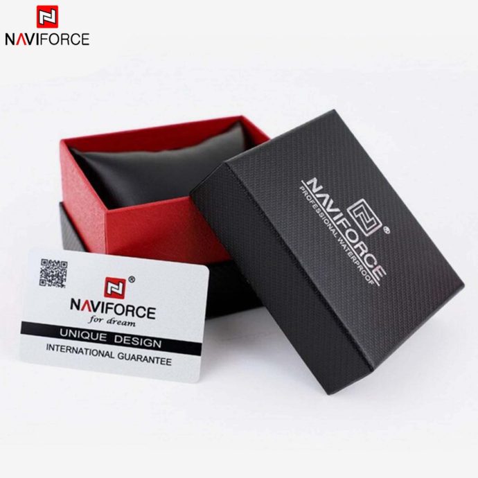 ⁦NAVIFORCE 8025 silver&noire noire/Silicium⁩ - الصورة ⁦4⁩