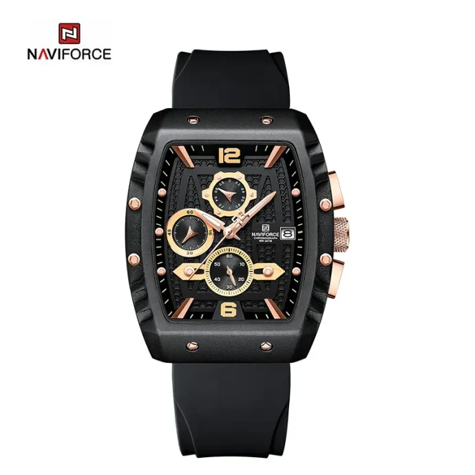 ⁦NAVIFORCE 8025 gold&noire noire/Silicium⁩ - الصورة ⁦2⁩