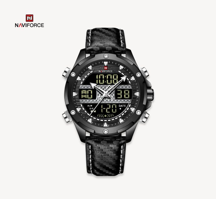 ⁦NAVIFORCE 9208 noire/noire cuire⁩ - الصورة ⁦2⁩