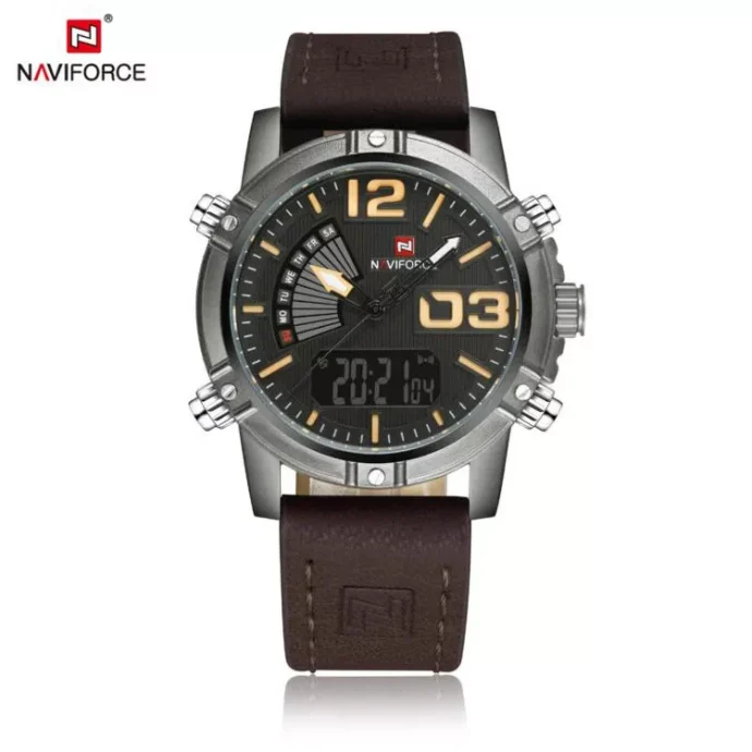 ⁦NAVIFORCE 9095 noire marron/cuire⁩ - الصورة ⁦2⁩